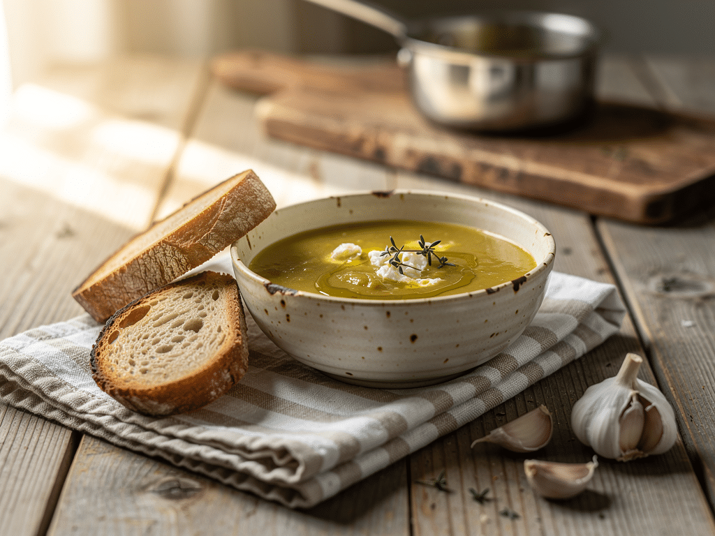 soupe à l'ail de grand mère