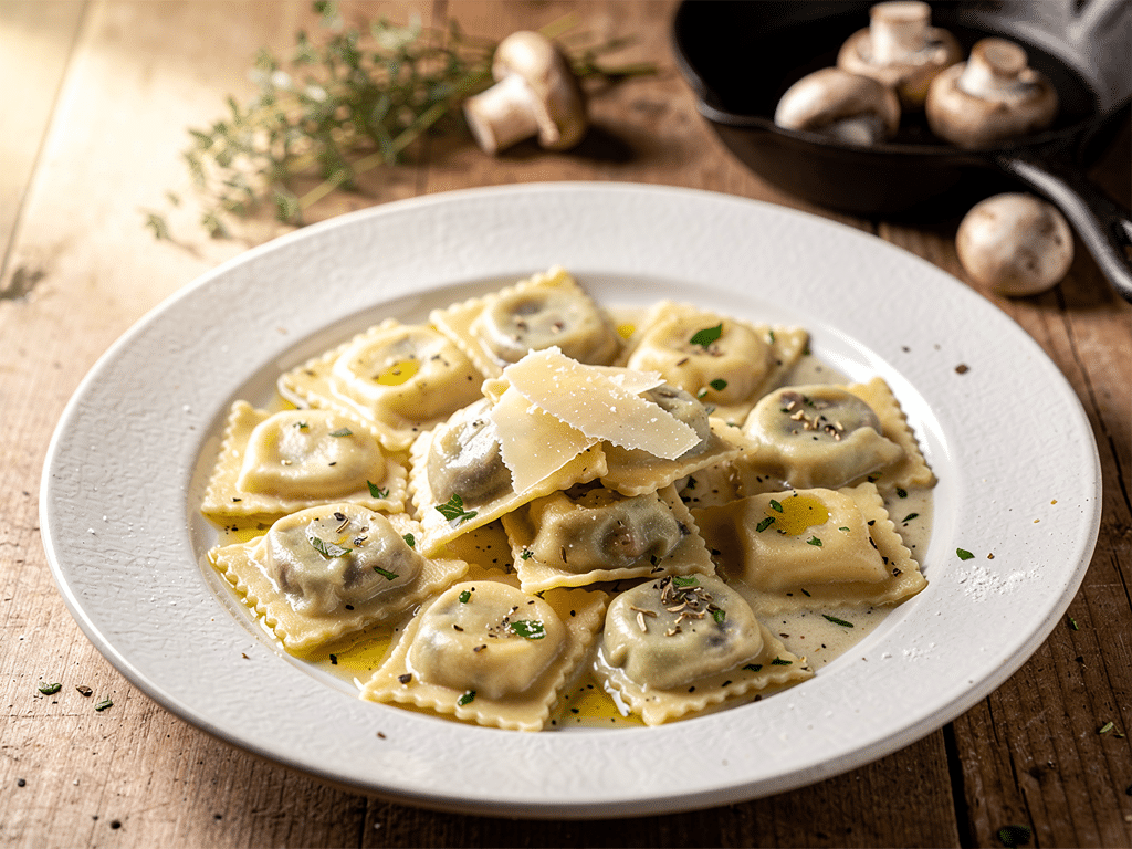 ravioli au champignon