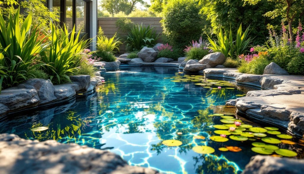 découvrez les piscines naturalistes, des bassins écologiques et naturels qui s'intègrent harmonieusement à votre jardin pour un espace de baignade sain et respectueux de l'environnement.