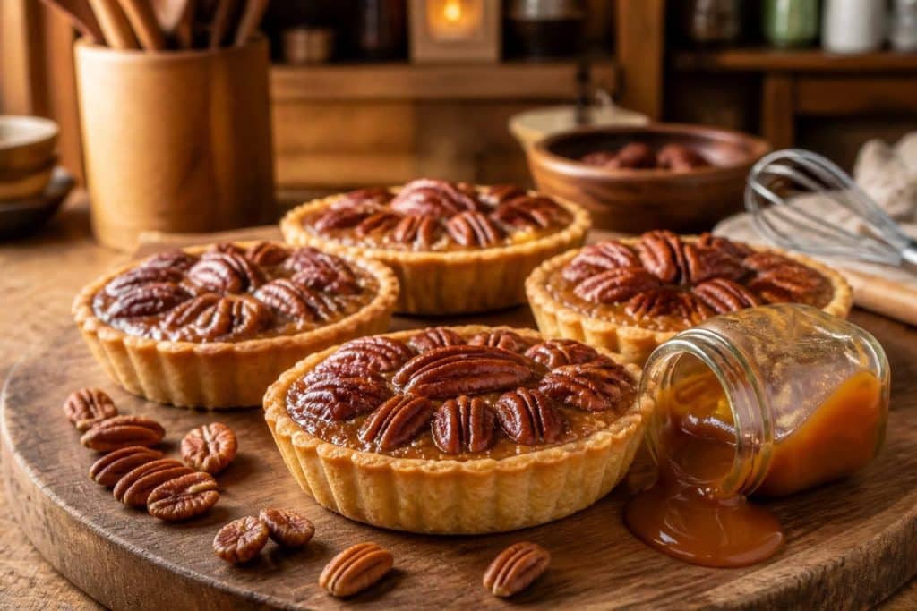 découvrez notre recette facile et gourmande de tartelettes aux noix de pécan, parfaites pour un dessert réussi en toute simplicité.