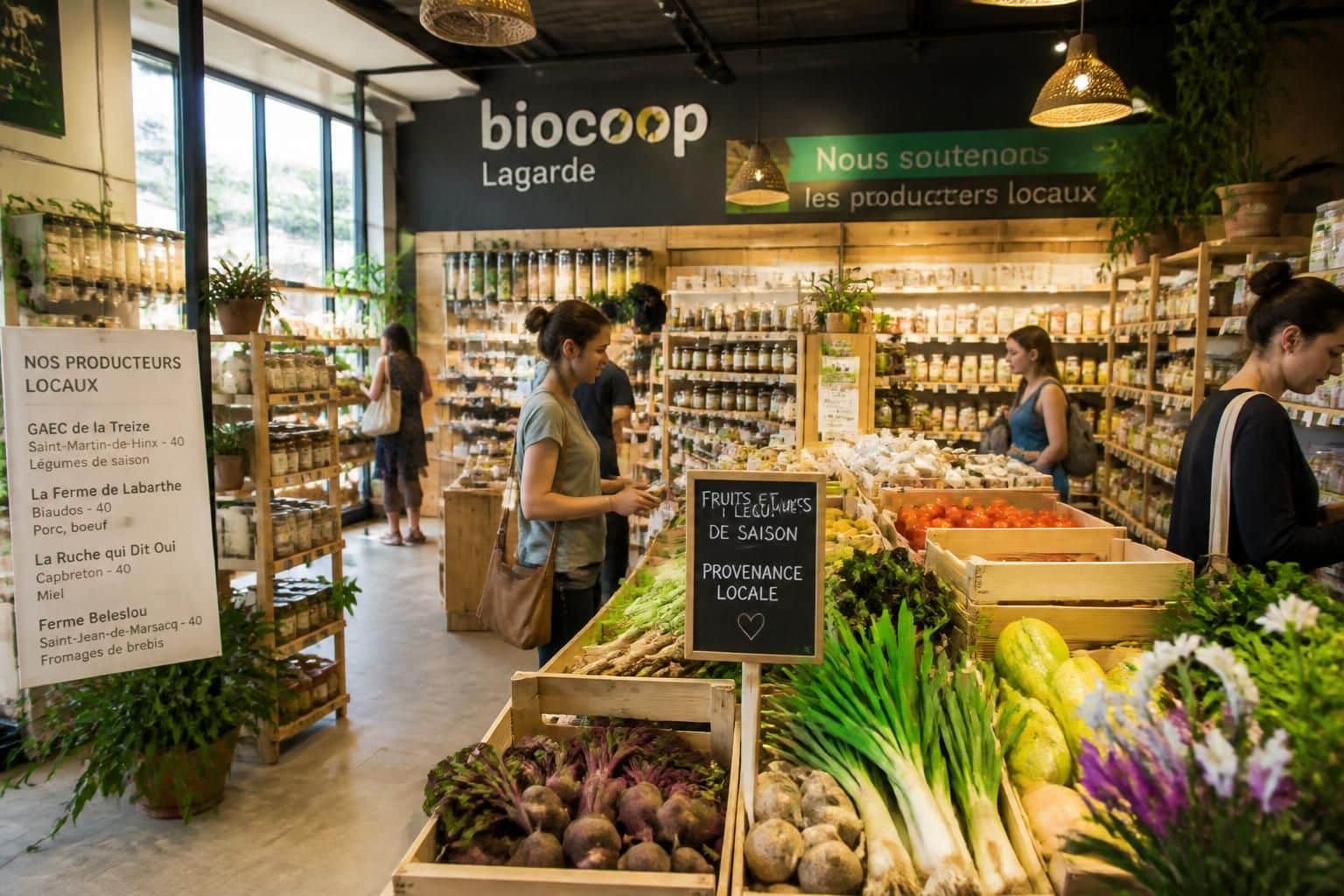 découvrez biocoop lagarde, votre magasin bio local engagé, proposant des produits de saison frais et responsables pour une consommation durable et locale.