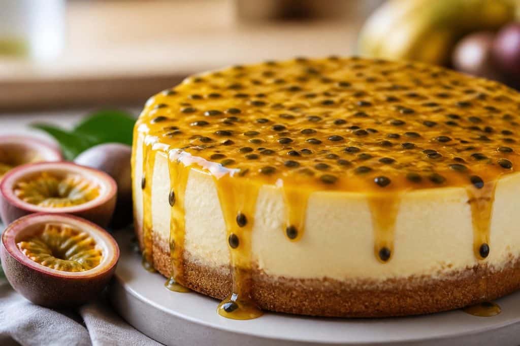 découvrez notre recette facile et gourmande de cheesecake au fruit de la passion, parfaite pour un dessert frais et exotique qui ravira vos papilles.