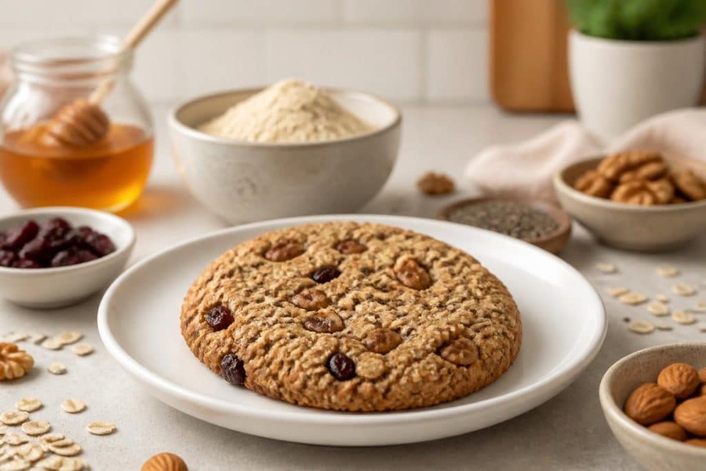 découvrez une recette facile de cookie protéiné sans whey, moelleux et sain, parfaite pour une collation équilibrée et gourmande.
