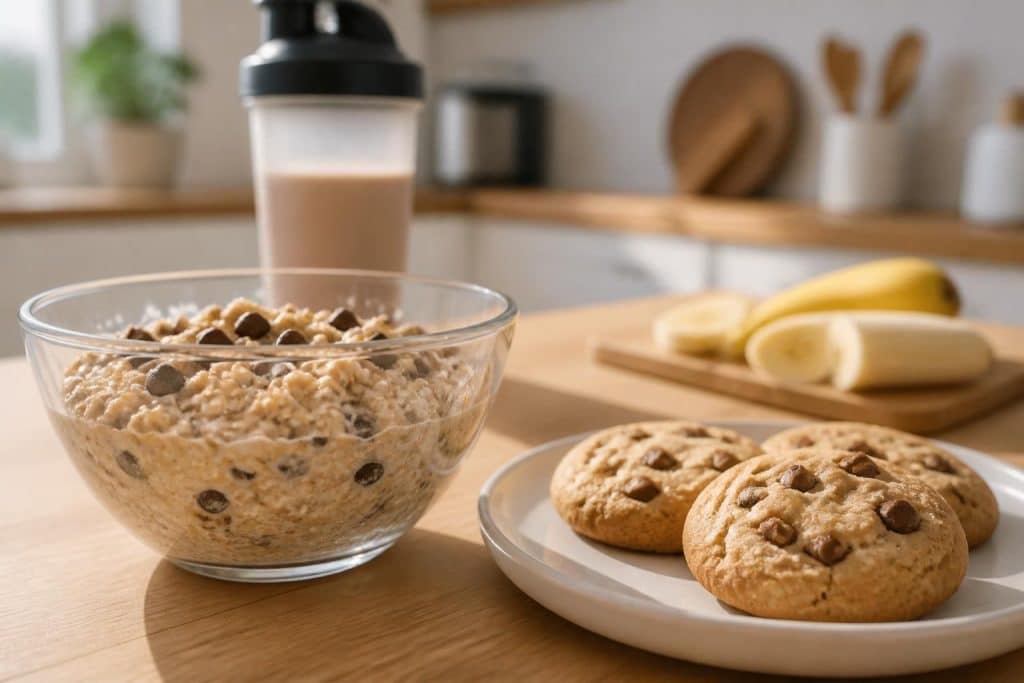 découvrez notre recette facile et rapide de cookies protéinés aux flocons d'avoine, idéale pour une collation saine et gourmande.