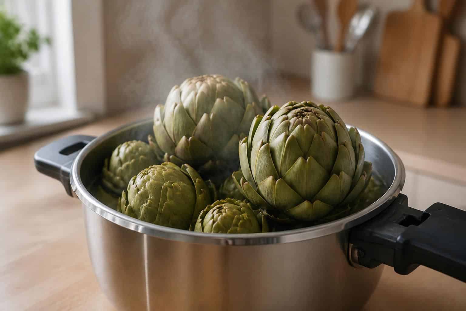 découvrez le temps de cuisson idéal de l'artichaut à la cocotte minute en fonction de sa taille pour une préparation rapide et savoureuse.